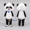 Custom Black White and Blue Panda with Tie Mascot Costume Adult Full Body Suit for Children's Events