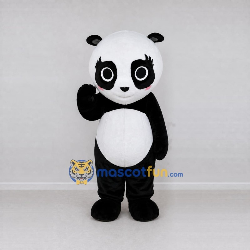 Custom Black and White Panda Mascot Costume Adult Full Body Suit for Children's Events Custom Black and White Panda Mascot Costume Adult Full Body Suit for Children's Events