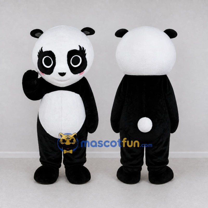 Custom Black and White Panda Mascot Costume Adult Full Body Suit for Children's Events Custom Black and White Panda Mascot Costume Adult Full Body Suit for Children's Events