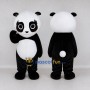 Custom Black and White Panda Mascot Costume Adult Full Body Suit for Children's Events