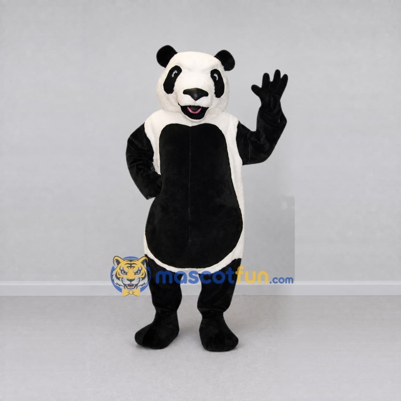 Custom Black and White Panda Mascot Costume Adult Full Body Suit for Children's Events