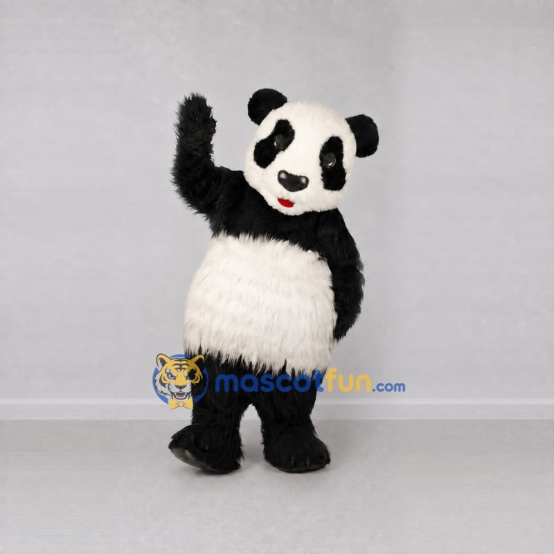 Custom Black and White Panda Mascot Costume Adult Full Body Suit for Wildlife Events Custom Black and White Panda Mascot Costume Adult Full Body Suit for Wildlife Events