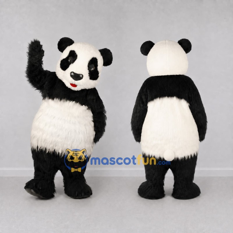 Custom Black and White Panda Mascot Costume Adult Full Body Suit for Wildlife Events Custom Black and White Panda Mascot Costume Adult Full Body Suit for Wildlife Events