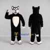 Custom Black and White Husky Dog Mascot Costume Adult Full Body Suit for Pet Events Custom Black and White Husky Dog Mascot Costume Adult Full Body Suit for Pet Events