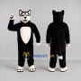 Custom Black and White Husky Dog Mascot Costume Adult Full Body Suit for Pet Events