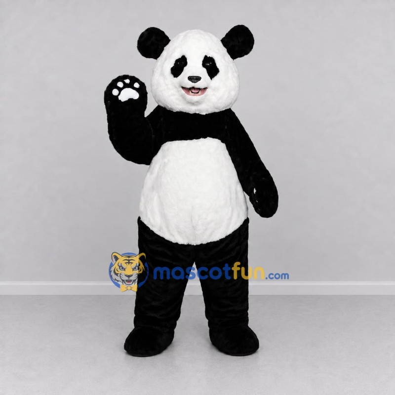 Custom Black and White Panda Mascot Costume Adult Full Body Suit for Wildlife Events Custom Black and White Panda Mascot Costume Adult Full Body Suit for Wildlife Events