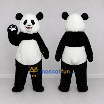 Custom Black and White Panda Mascot Costume Adult Full Body Suit for Wildlife Events