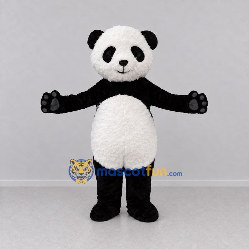 Custom Black and White Panda Mascot Costume Adult Full Body Suit for Children's Events Custom Black and White Panda Mascot Costume Adult Full Body Suit for Children's Events