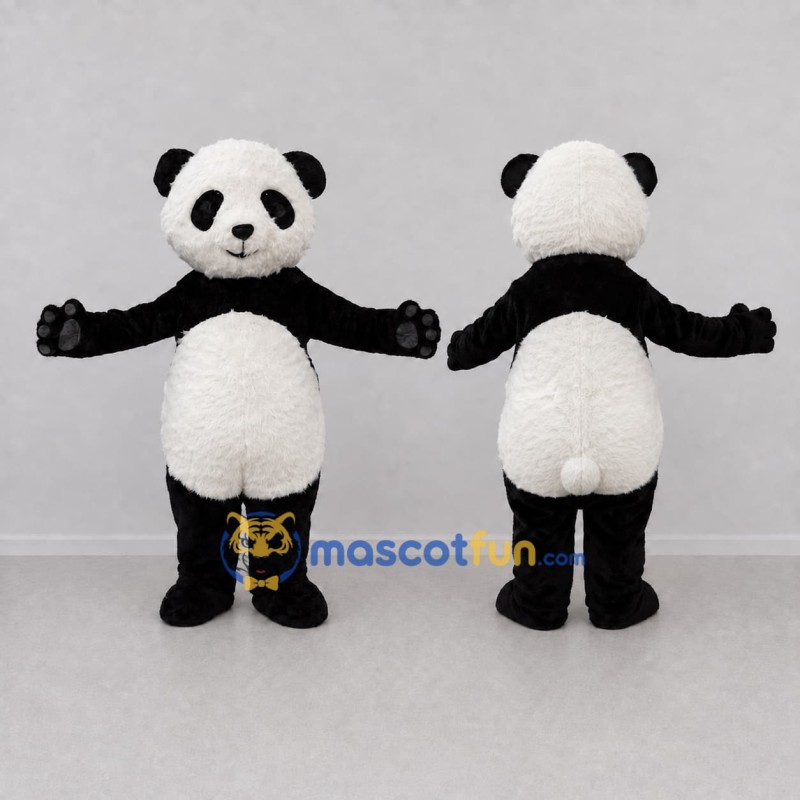 Custom Black and White Panda Mascot Costume Adult Full Body Suit for Children's Events Custom Black and White Panda Mascot Costume Adult Full Body Suit for Children's Events