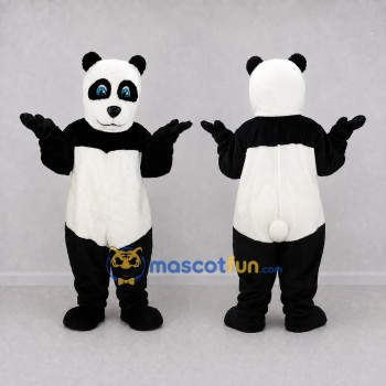 Custom Black and White Panda Mascot Costume Adult Full Body Suit for Children's Events