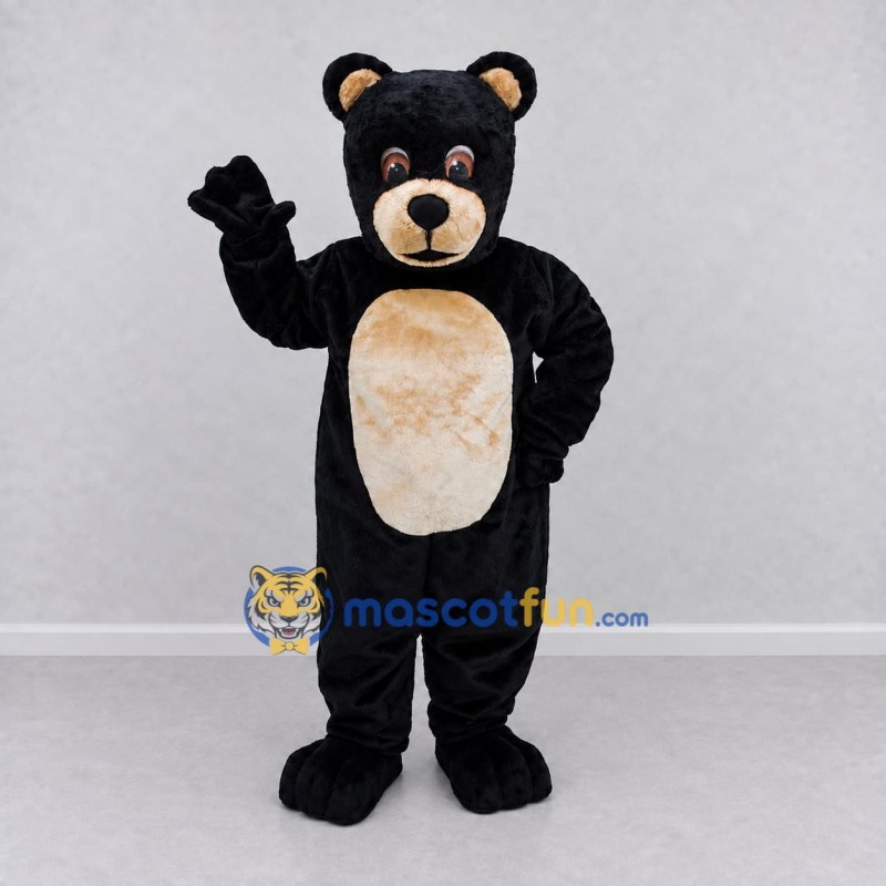 Custom Black and Tan Bear Mascot Costume Adult Full Body Suit for School Events Custom Black and Tan Bear Mascot Costume Adult Full Body Suit for School Events