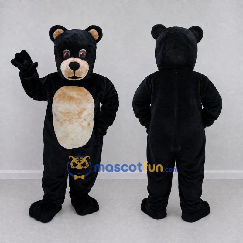 Custom Black and Tan Bear Mascot Costume Adult Full Body Suit for School Events Custom Black and Tan Bear Mascot Costume Adult Full Body Suit for School Events