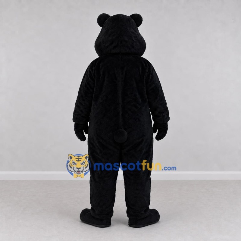 Custom Black and Cream Bear Mascot Costume Adult Full Body Suit for Wildlife Events Custom Black and Cream Bear Mascot Costume Adult Full Body Suit for Wildlife Events