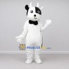 Custom Black and White Cow with Bow Tie Mascot Costume Adult Full Body Suit for Farm Events Custom Black and White Cow with Bow Tie Mascot Costume Adult Full Body Suit for Farm Events