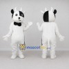 Custom Black and White Cow with Bow Tie Mascot Costume Adult Full Body Suit for Farm Events Custom Black and White Cow with Bow Tie Mascot Costume Adult Full Body Suit for Farm Events