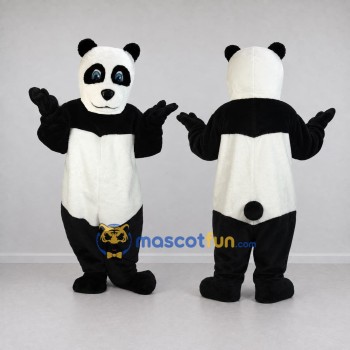 Custom Black and White Panda Mascot Costume Adult Full Body Suit for Children's Events