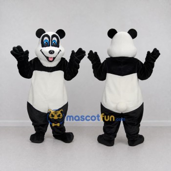 Custom Black and White Panda Mascot Costume Adult Full Body Suit for Children's Events