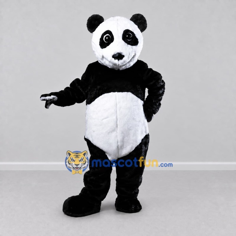 Custom Black and White Panda Mascot Costume Adult Full Body Suit for Wildlife Events Custom Black and White Panda Mascot Costume Adult Full Body Suit for Wildlife Events
