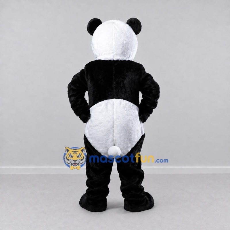 Custom Black and White Panda Mascot Costume Adult Full Body Suit for Wildlife Events Custom Black and White Panda Mascot Costume Adult Full Body Suit for Wildlife Events