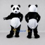 Custom Black and White Panda Mascot Costume Adult Full Body Suit for Wildlife Events