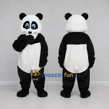 Custom Black and White Panda Mascot Costume Adult Full Body Suit for Children's Events