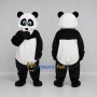 Custom Black and White Panda Mascot Costume Adult Full Body Suit for Children's Events