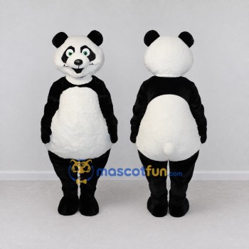 Custom Black and White Panda Mascot Costume Adult Full Body Suit for Children's Events