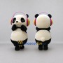 Custom Black White and Pink Panda with Headphones Mascot Costume Adult Full Body Suit for Music Events