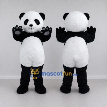 Custom Black and White Panda Mascot Costume Adult Full Body Suit for Children's Events