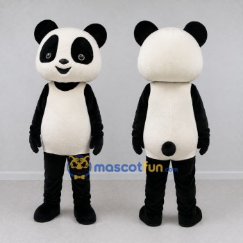 Custom Black and White Panda Mascot Costume Adult Full Body Suit for Children's Events