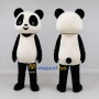 Custom Black and White Panda Mascot Costume Adult Full Body Suit for Children's Events