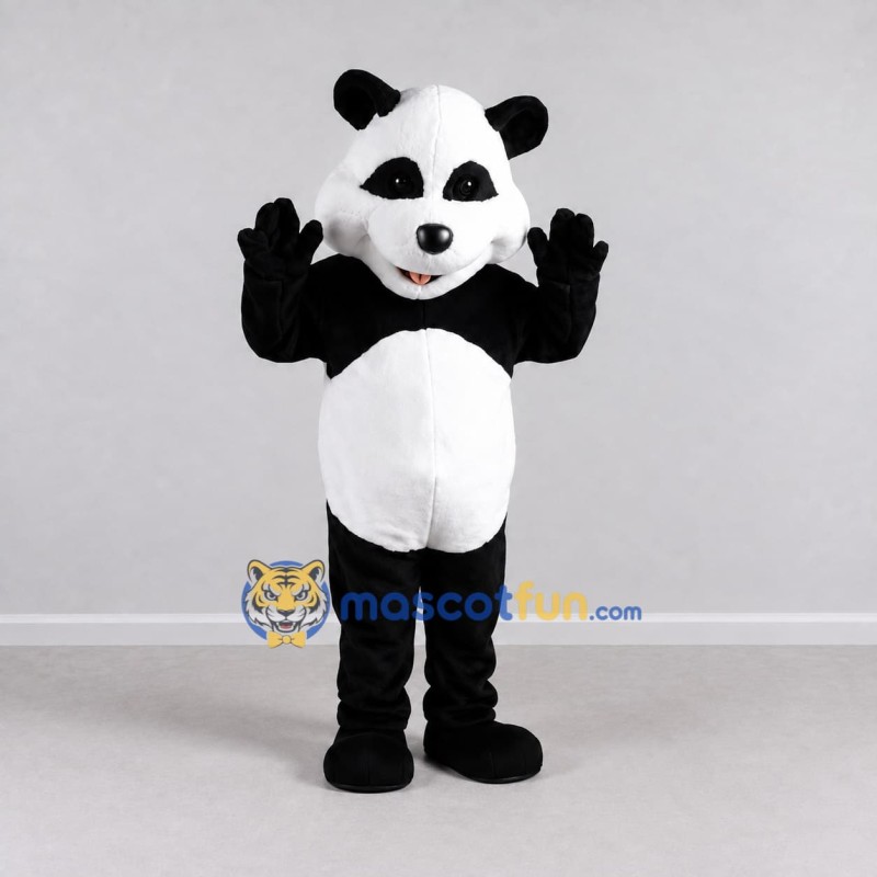 Custom Black and White Panda Mascot Costume Adult Full Body Suit for Children's Events Custom Black and White Panda Mascot Costume Adult Full Body Suit for Children's Events