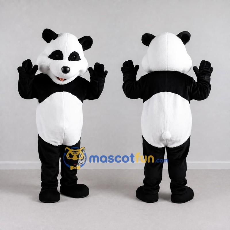 Custom Black and White Panda Mascot Costume Adult Full Body Suit for Children's Events Custom Black and White Panda Mascot Costume Adult Full Body Suit for Children's Events
