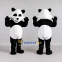 Custom Black and White Panda Mascot Costume Adult Full Body Suit for Children's Events