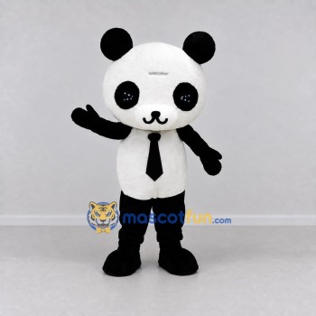 Custom Black and White Panda with Tie Mascot Costume Adult Full Body Suit for School Events Custom Black and White Panda with Tie Mascot Costume Adult Full Body Suit for School Events