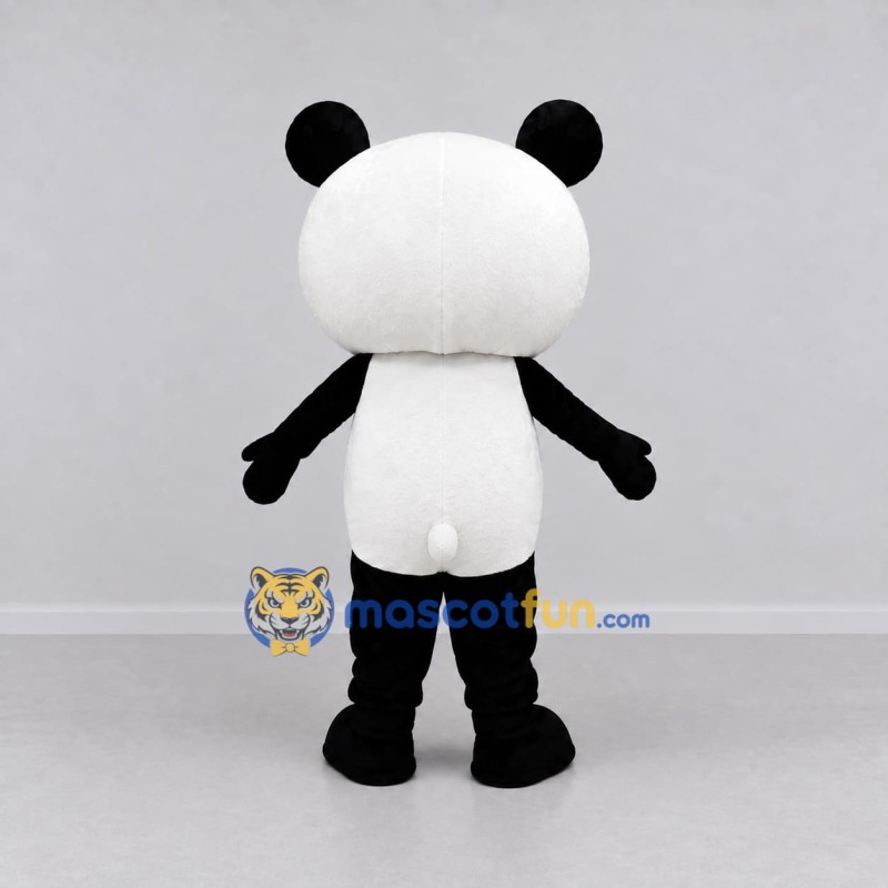 Custom Black and White Panda with Tie Mascot Costume Adult Full Body Suit for School Events Custom Black and White Panda with Tie Mascot Costume Adult Full Body Suit for School Events
