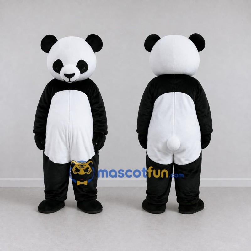 Custom Black and White Panda Mascot Costume Adult Full Body Suit for Children's Events Custom Black and White Panda Mascot Costume Adult Full Body Suit for Children's Events