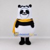 Custom Black White and Yellow Panda with Scarf Mascot Costume Adult Full Body Suit for Children's Events Custom Black White and Yellow Panda with Scarf Mascot Costume Adult Full Body Suit for Children's Events