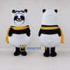 Custom Black White and Yellow Panda with Scarf Mascot Costume Adult Full Body Suit for Children's Events