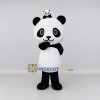 Custom Black and White Panda with Mini Panda Mascot Costume Adult Full Body Suit for Children's Events