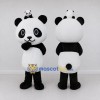 Custom Black and White Panda with Mini Panda Mascot Costume Adult Full Body Suit for Children's Events