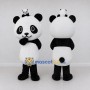 Custom Black and White Panda with Mini Panda Mascot Costume Adult Full Body Suit for Children's Events