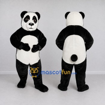 Custom Black and White Panda Mascot Costume Adult Full Body Suit for Wildlife Events