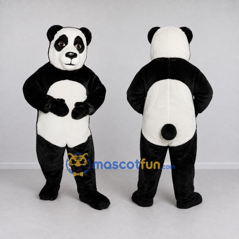 Custom Black and White Panda Mascot Costume Adult Full Body Suit for Wildlife Events Custom Black and White Panda Mascot Costume Adult Full Body Suit for Wildlife Events