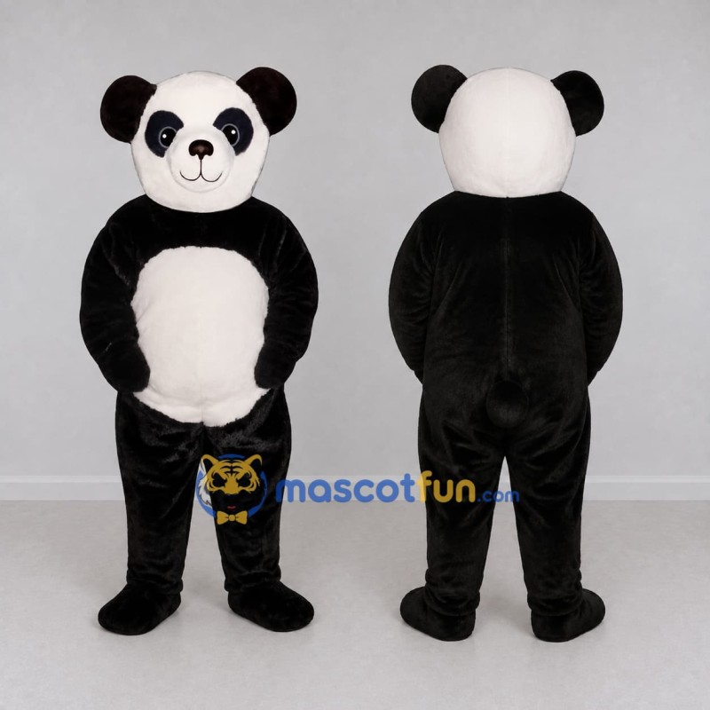 Custom Black and White Panda Mascot Costume Adult Full Body Suit for Children's Events Custom Black and White Panda Mascot Costume Adult Full Body Suit for Children's Events
