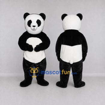 Custom Black and White Panda Mascot Costume Adult Full Body Suit for Children's Events