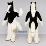 Custom Black and White Horse Mascot Costume Adult Full Body Suit for Farm Events