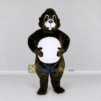 Custom Dark Brown and White Rodent Mascot Costume Adult Full Body Suit for Woodland Events