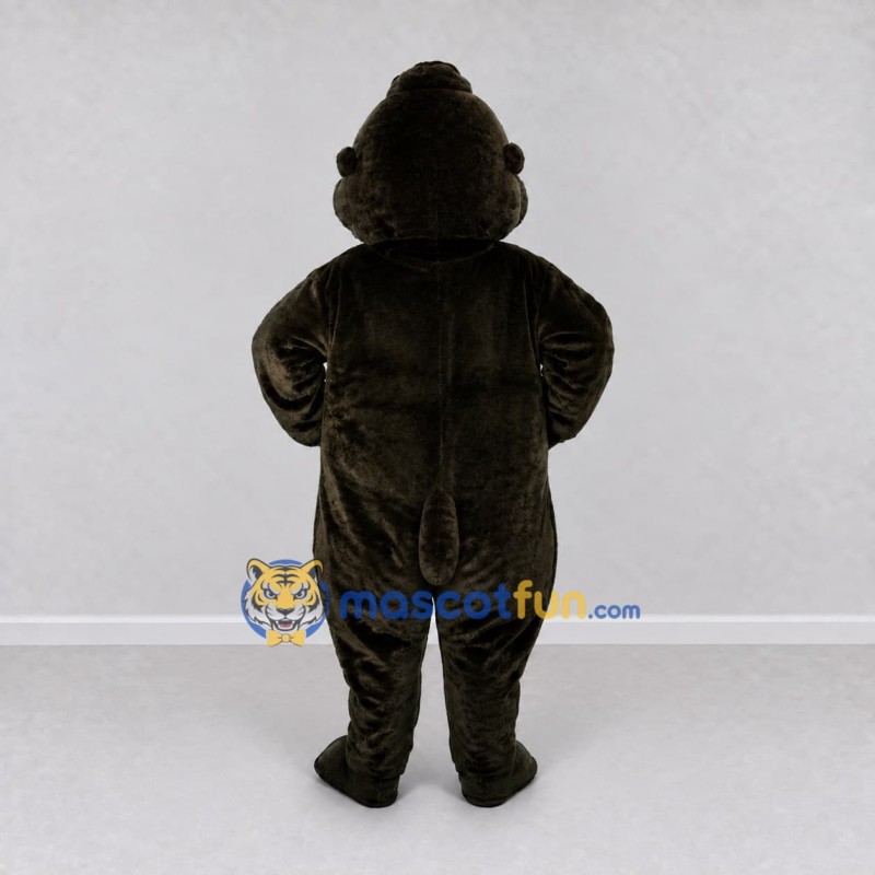 Custom Dark Brown and White Rodent Mascot Costume Adult Full Body Suit for Woodland Events