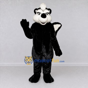 Custom Black and White Skunk Mascot Costume Adult Full Body Suit for Woodland Events